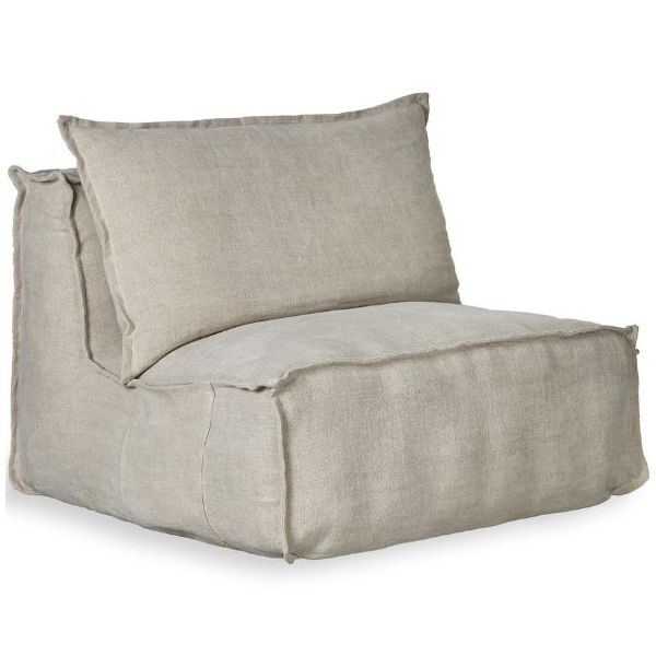 Lounger Chair - Beige Linen