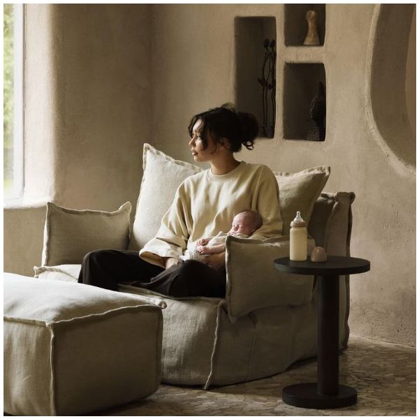 Lounger Chair - Beige Linen