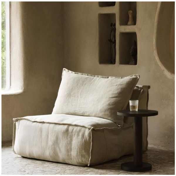 Lounger Chair - Beige Linen