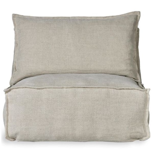 Lounger Chair - Beige Linen