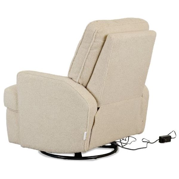 Fauteuil pivotant à bascule et inclinable Recliner 01 - Électrique - Teddy Taupe