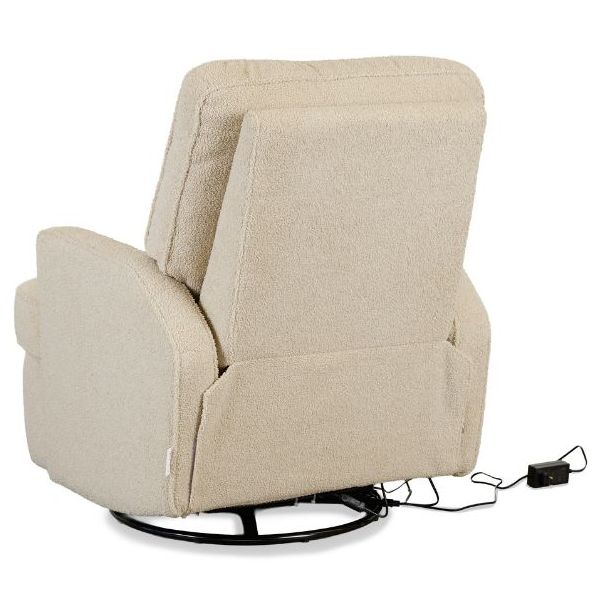 Fauteuil pivotant à bascule et inclinable Recliner 01 - Électrique - Teddy Taupe