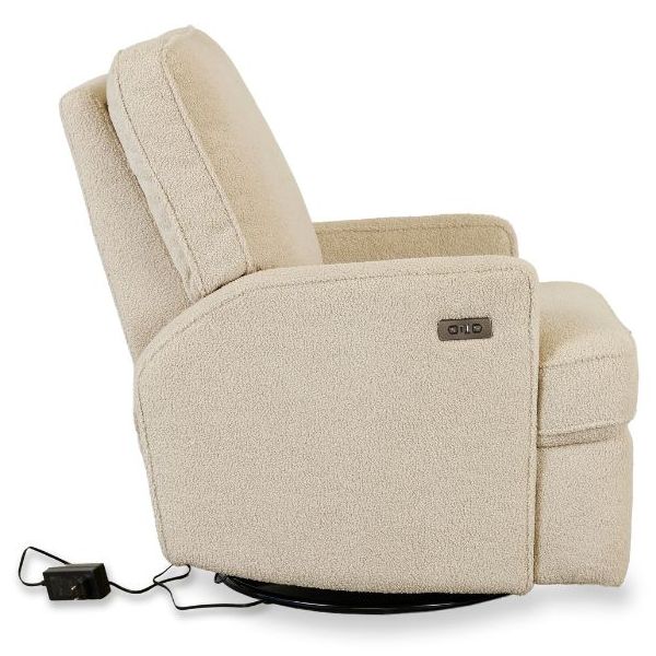 Fauteuil pivotant à bascule et inclinable Recliner 01 - Électrique - Teddy Taupe