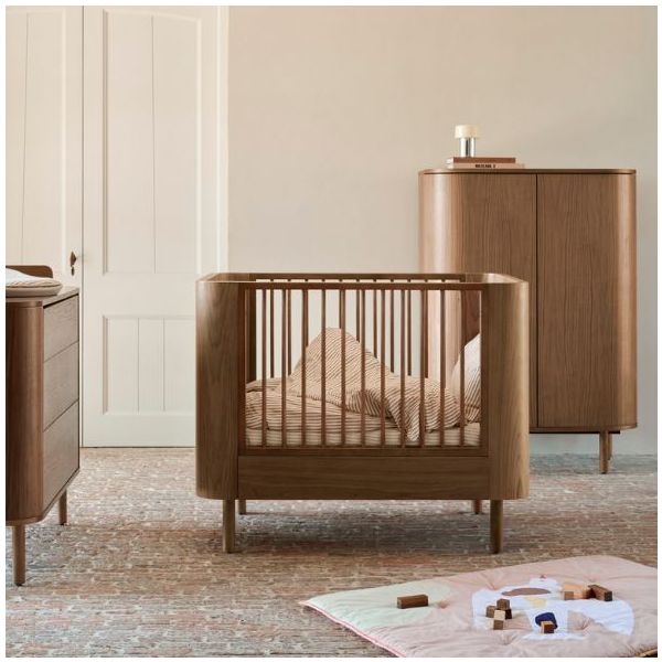 Lit bébé évolutif Yume 70 x 140 cm - Noyer