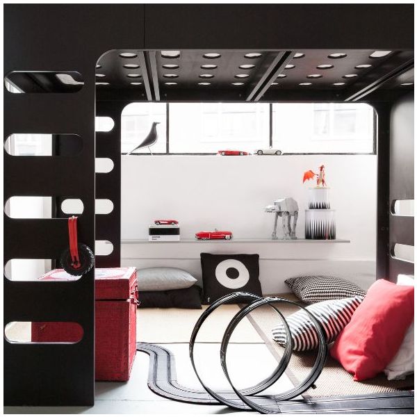 Lit mezzanine F - Noir