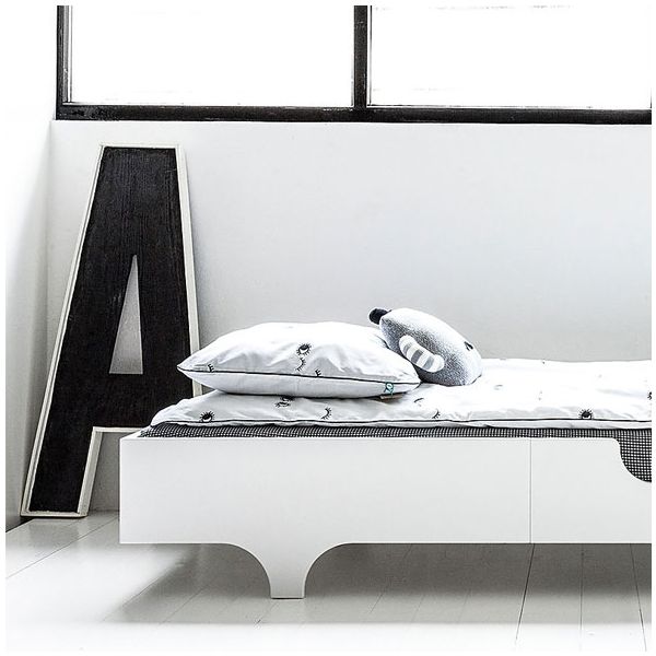 Lit 90 x 200 cm A - Blanc