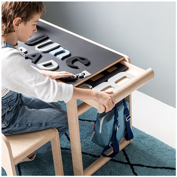 Table enfant B - Avec Tiroirs - Naturel