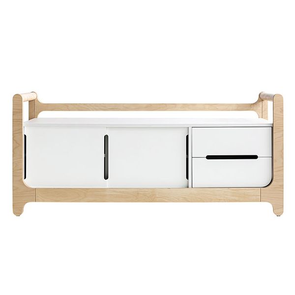 H Cabinet / Storage Bench - White