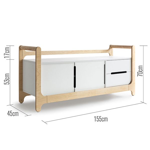 H Cabinet / Storage Bench - Black