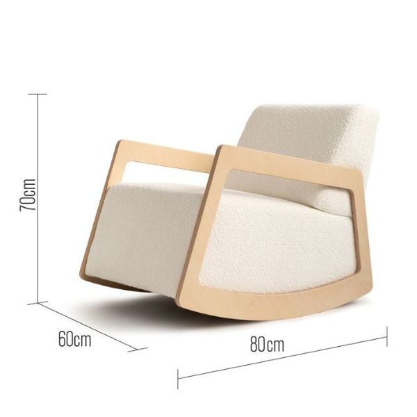 Fauteuil à bascule - Blanc