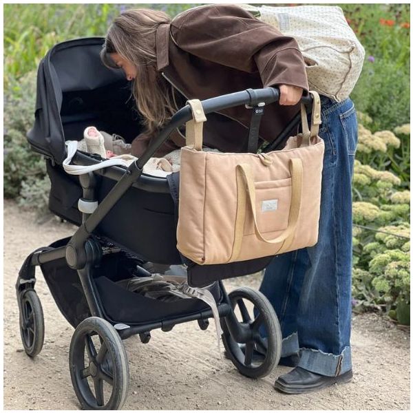 Ausklappbare Wickeltasche - Latte