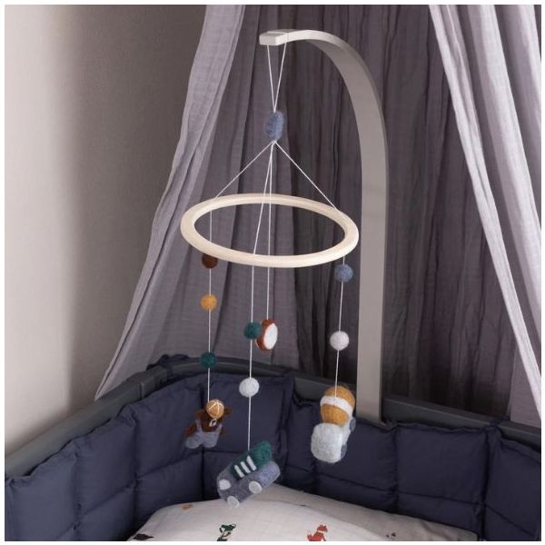 Accroche-mobile en bois - Gris