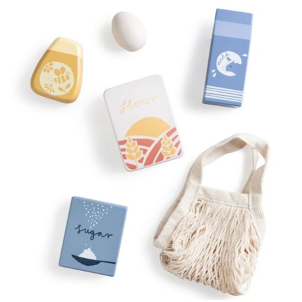 Aliments d'épicerie en bois