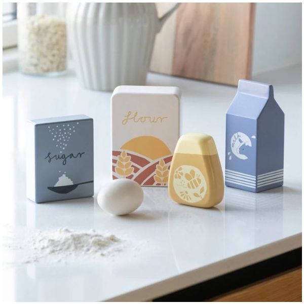 Aliments d'épicerie en bois