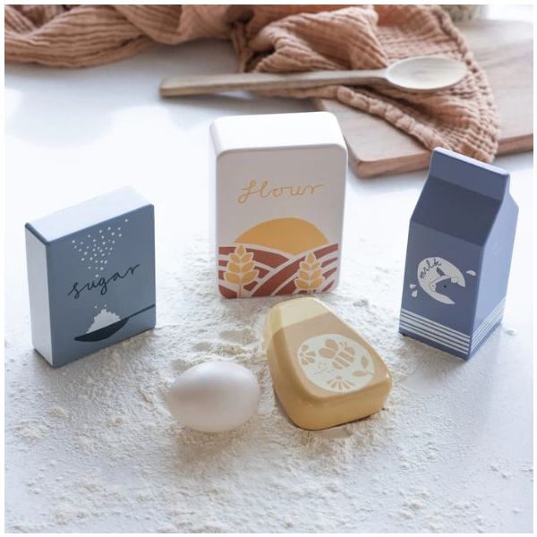 Aliments d'épicerie en bois