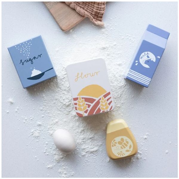 Aliments d'épicerie en bois