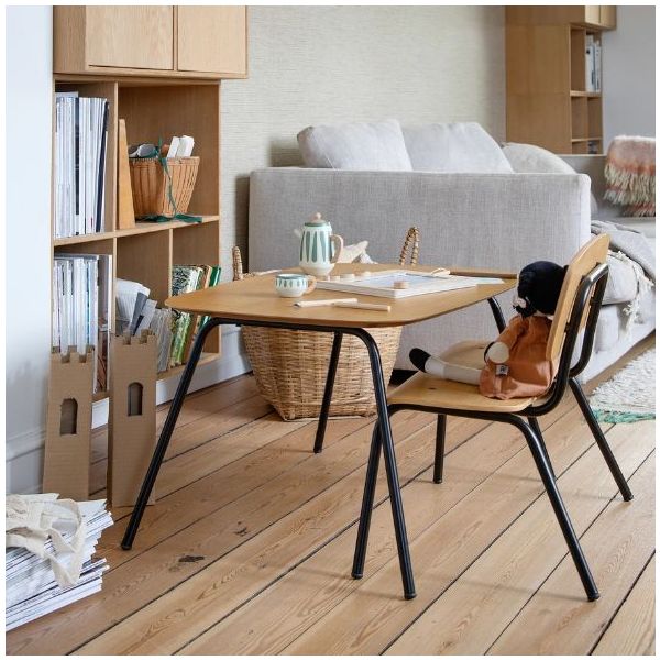 Oakee Kids Bench - Oak / Black