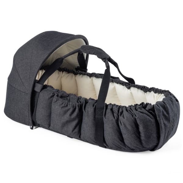 Babynestchen 3 in 1 mit Verdeck - Dunkelgrau Meliert