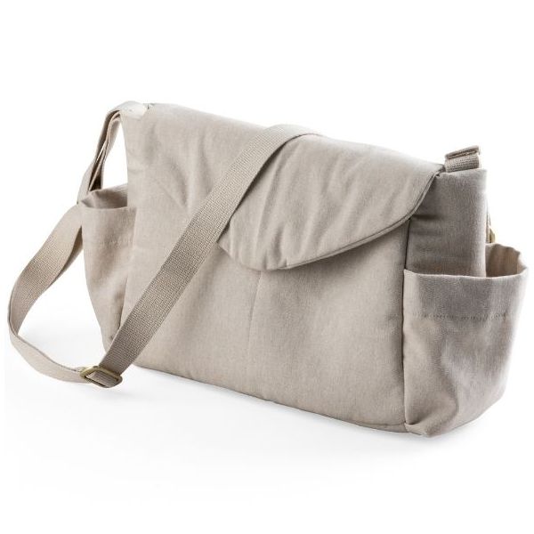 Kleine Wickeltasche On-the-go - Beige Meliert