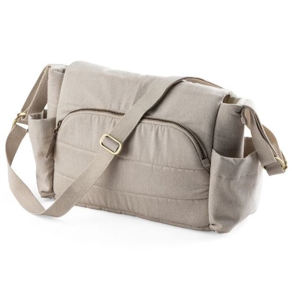 Kleine Wickeltasche On-the-go - Beige Meliert