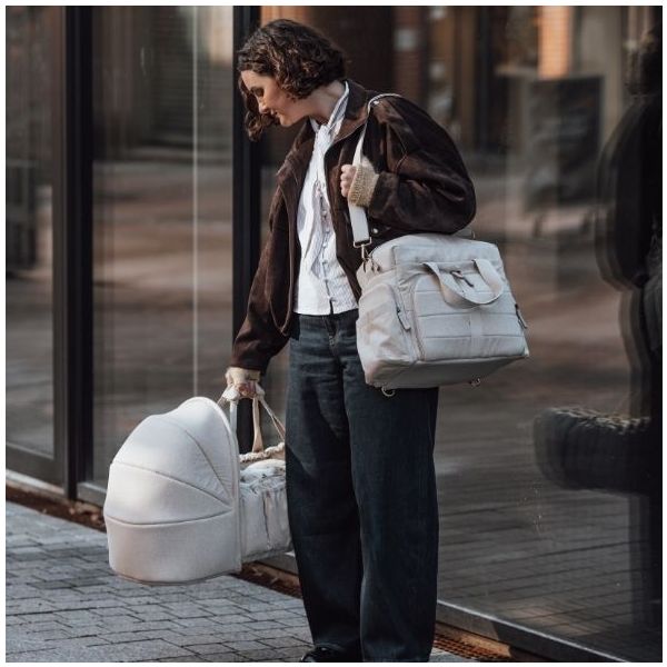 Wickeltasche On-the-go - Beige Meliert