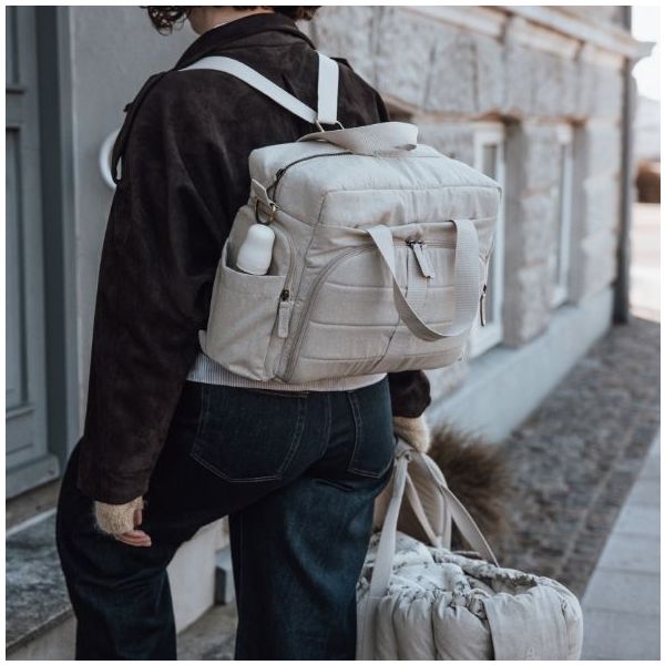 Wickeltasche On-the-go - Beige Meliert