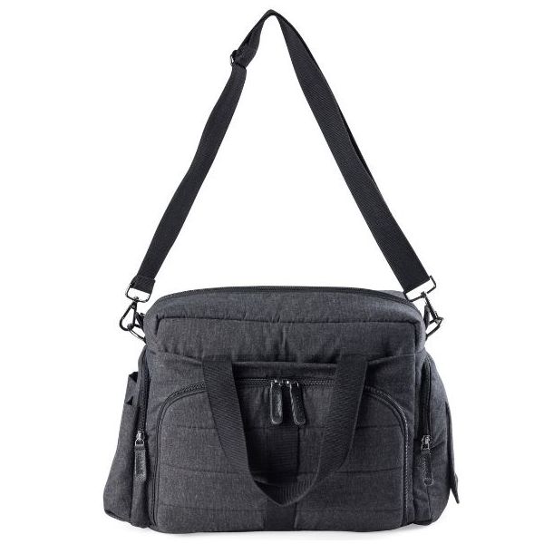 Wickeltasche On-the-go - Dunkelgrau Meliert