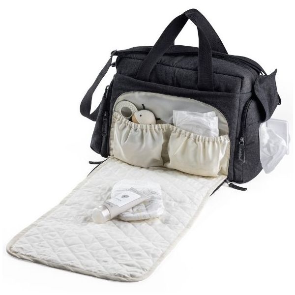 Wickeltasche On-the-go - Dunkelgrau Meliert