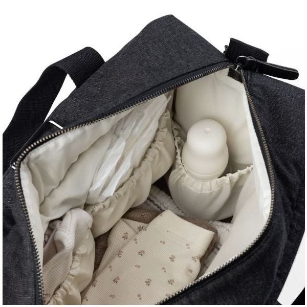 Wickeltasche On-the-go - Dunkelgrau Meliert