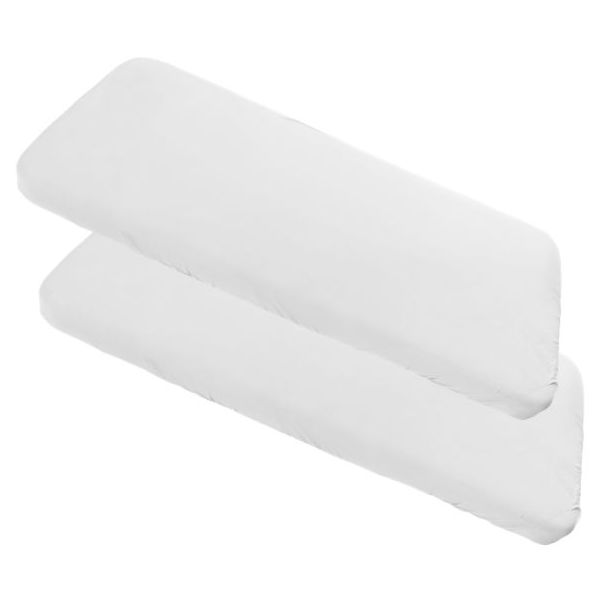 Set of 2 Fitted sheets 70 x 160 cm - White