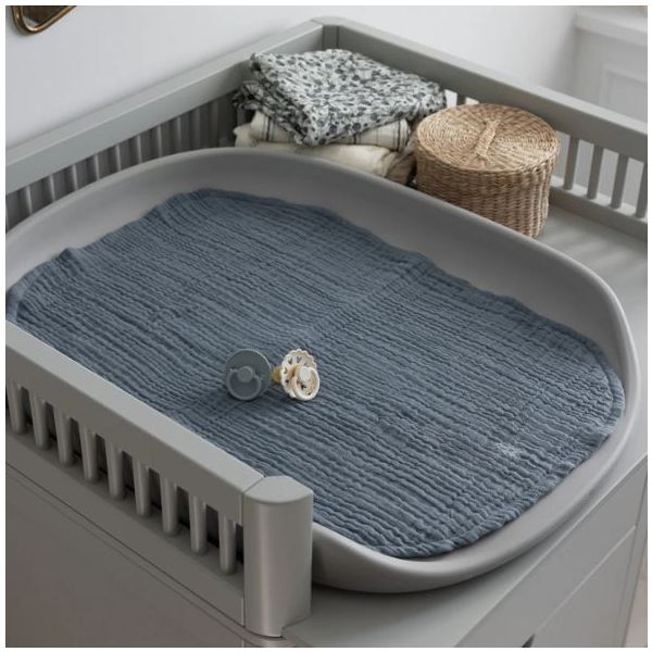 Set de 2 toppers pour matelas à langer - Bleu Lac