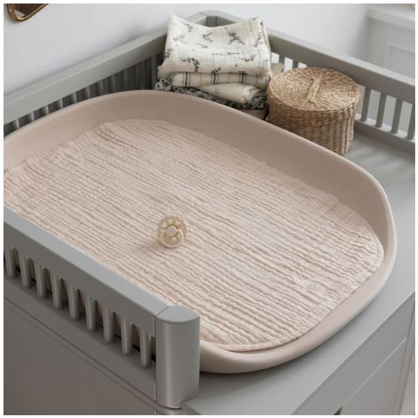 Set de 2 toppers pour matelas à langer - Rose