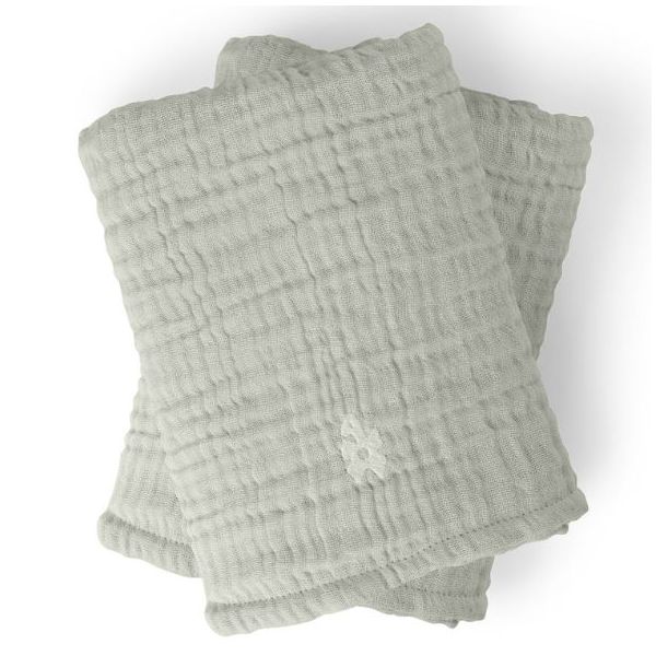Set de 2 toppers pour matelas à langer - Vert Brume