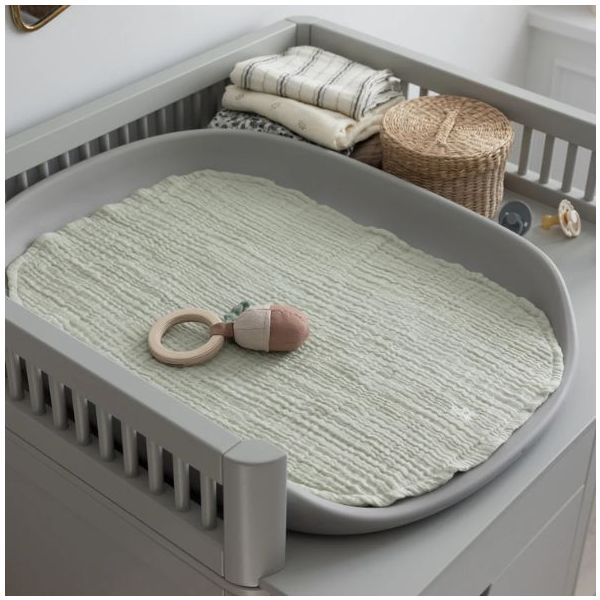 Set de 2 toppers pour matelas à langer - Vert Brume