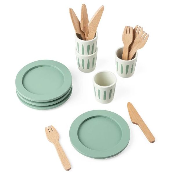 Set de vaisselle en bois