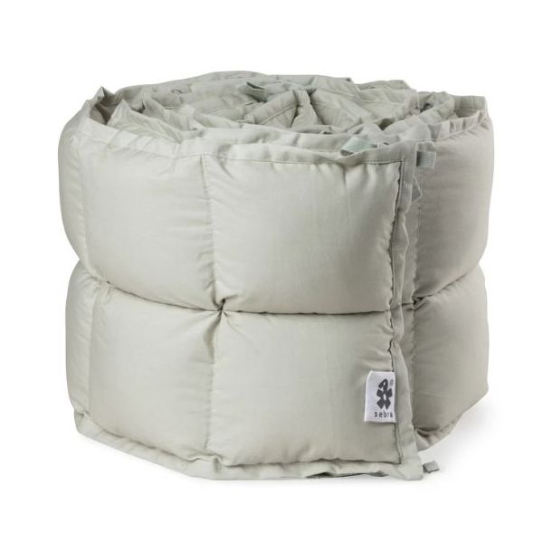Tour de lit en kapok - 360 cm - Vert Brume