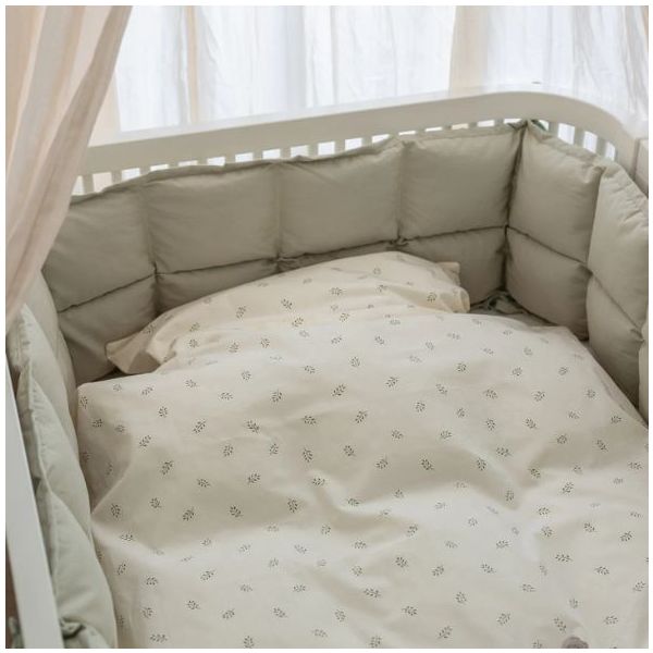 Tour de lit en kapok - 360 cm - Vert Brume