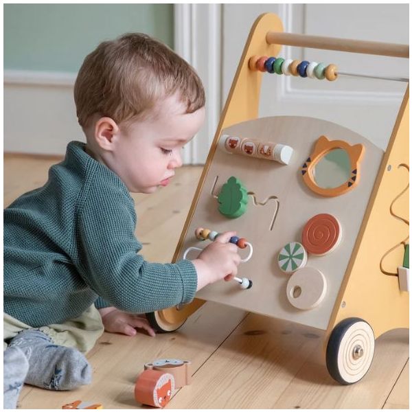 Trotteur multi-activités en bois