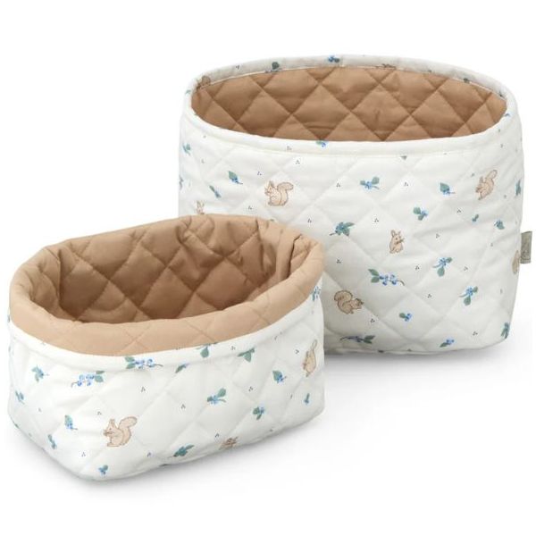Set of 2 Quilted Storage Basket - Bluberries