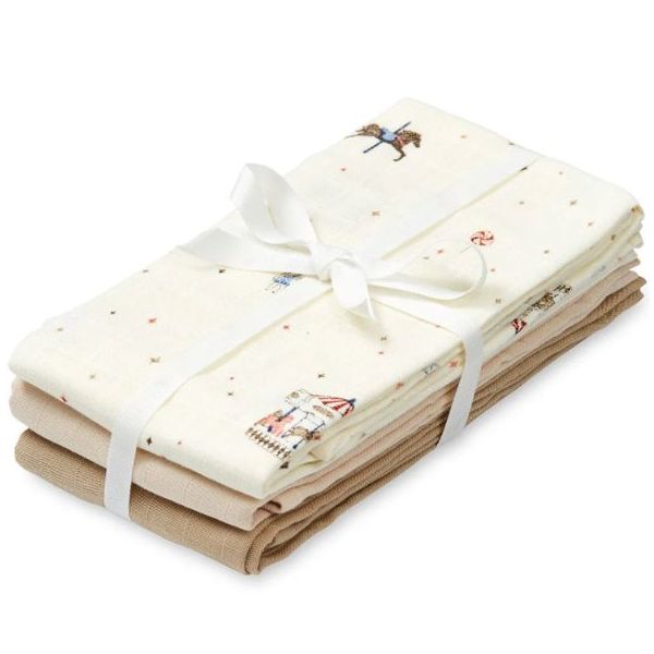 Muslin Cloth - 3 Pack - Carousel