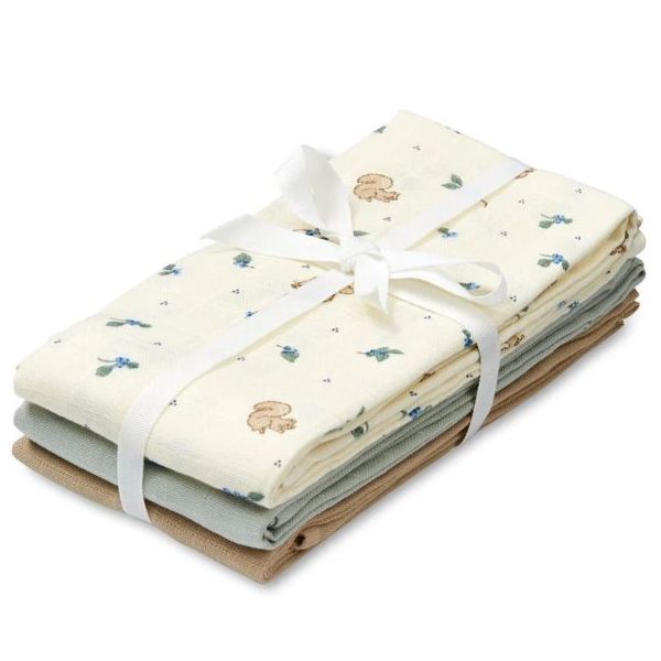 Muslin Cloth - 3 Pack - Bluberries