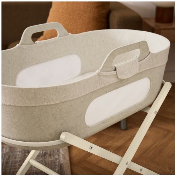SnüzBaskit Moses Basket & Stand - Barley / Cashmere