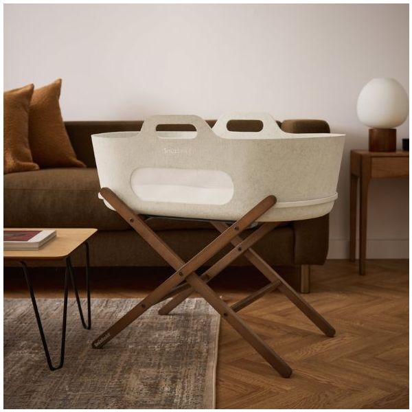 SnüzBaskit Moses Basket & Stand - Barley / Walnut