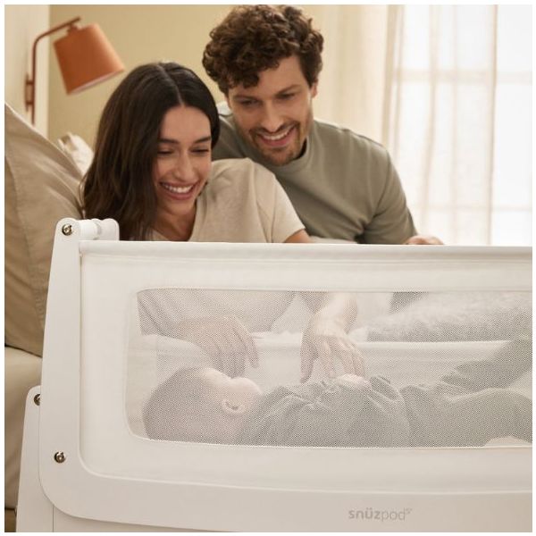 SnüzPod 5 Bedside Co-sleeper Crib - White