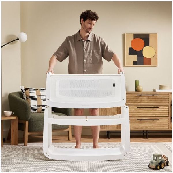 SnüzPod 5 Bedside Co-sleeper Crib - White