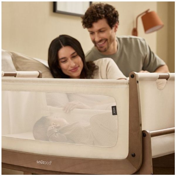 SnüzPod 5 Bedside Co-sleeper Crib - Walnut
