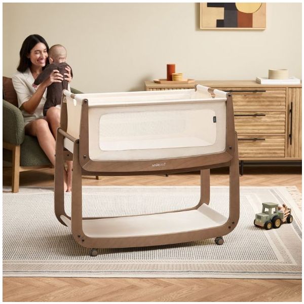SnüzPod 5 Bedside Co-sleeper Crib - Walnut