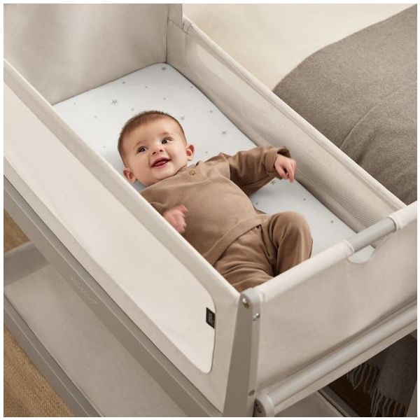 SnüzPod 5 Bedside Co-sleeper Crib - Pebble