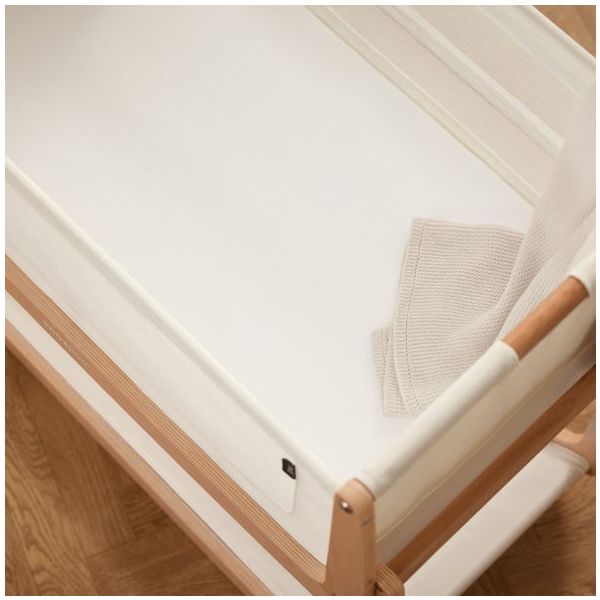 Set of 2 Fitted Sheets for SnüzPod 5 Bedside Crib - 44 x 80 cm - White