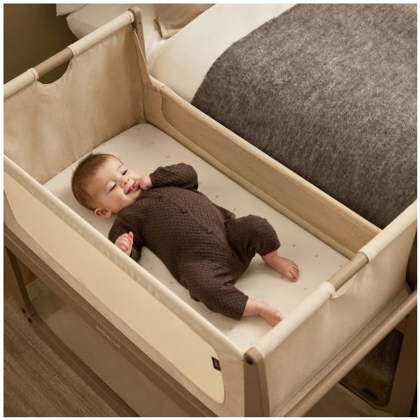 Set of 2 Fitted Sheets for SnüzPod 5 Bedside Crib - 44 x 80 cm - Cashmere